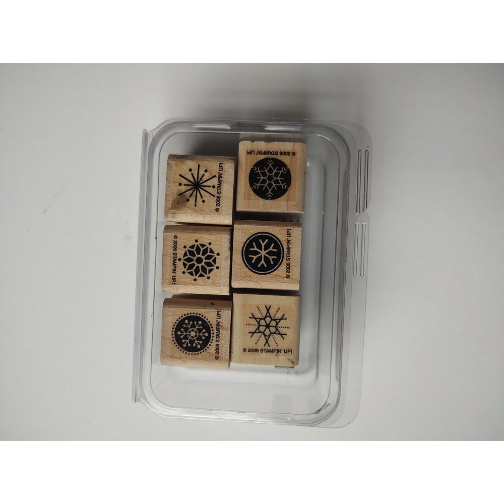 Set of 6 Stampin' Up! Snow Flurries stamps
